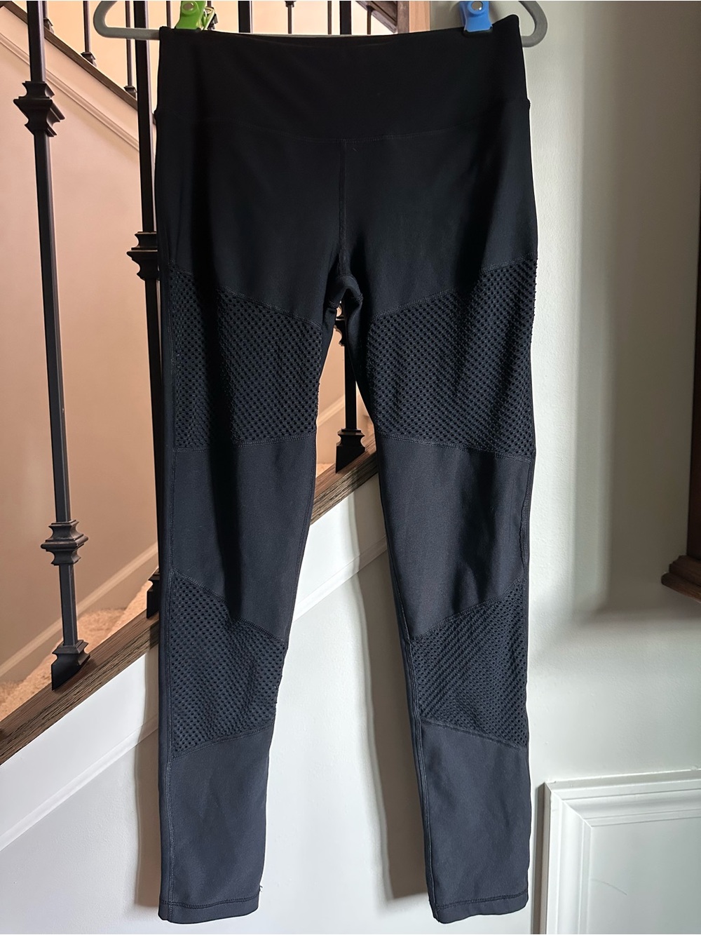 Reflex Black Mesh-Panel Kids Leggings